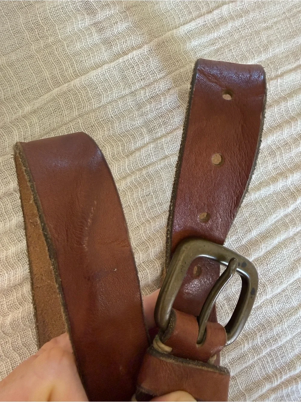 🤎 Rustic J.Crew Genuine Italian  Leather Belt - Size S 🕰️